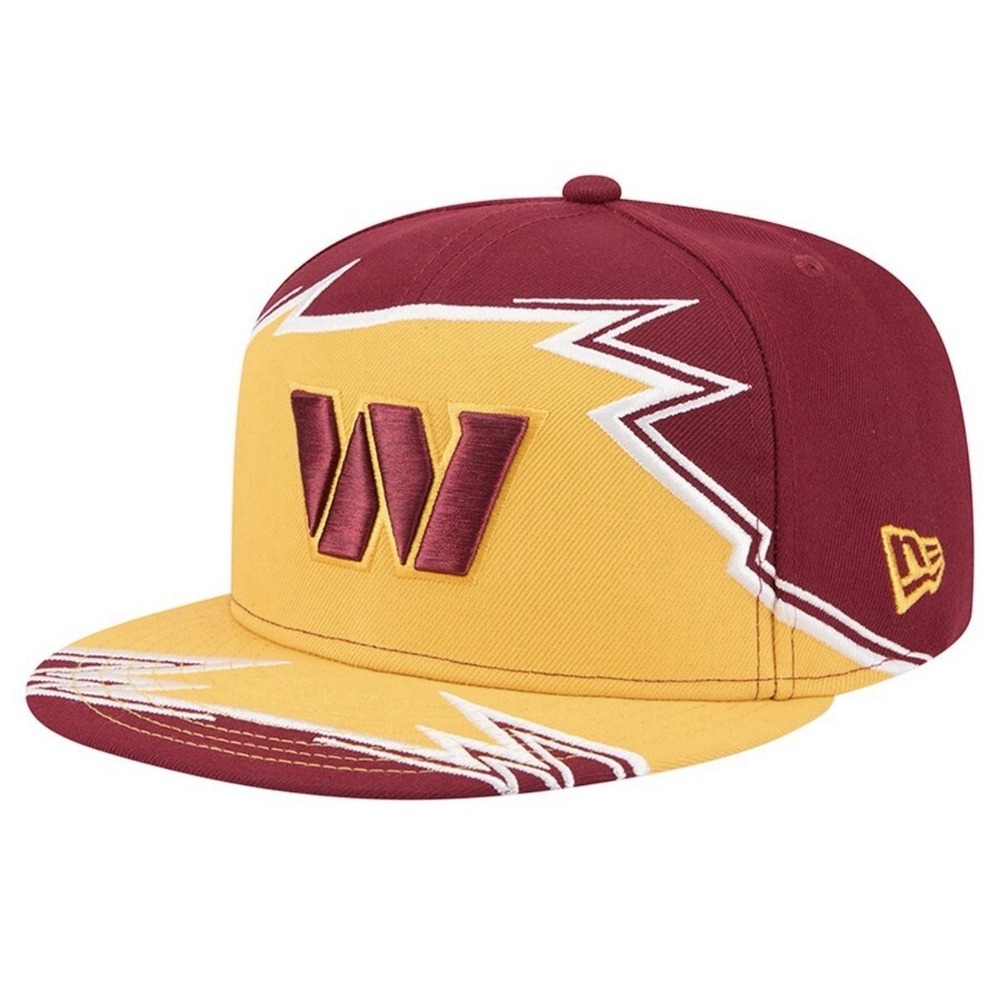 Men's Washington Commanders New Era Burgundy/Gold Break 59FIFTY Fitted Hat Sz 7